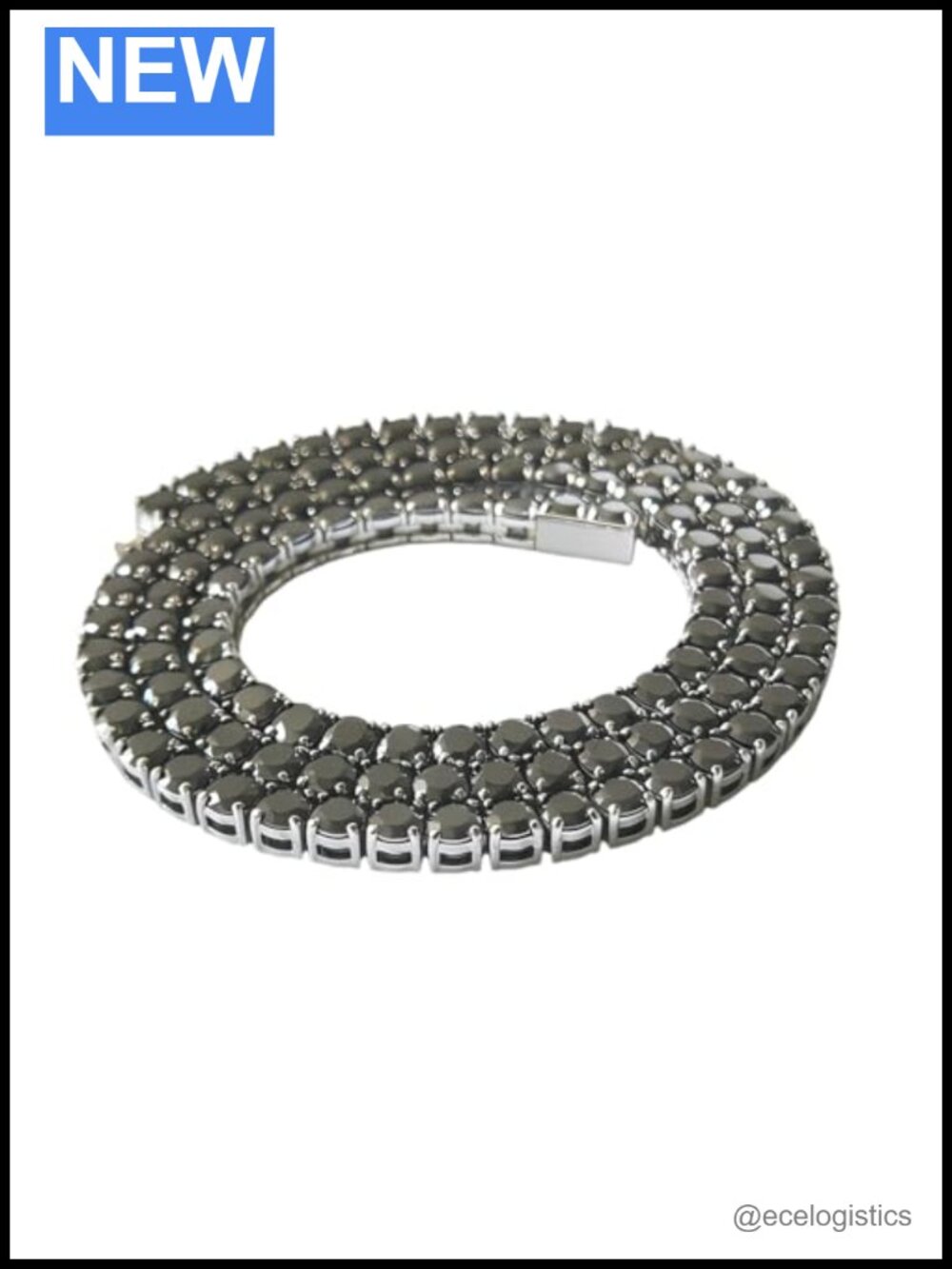 Moissanite Tennis Chain Necklace 316L Stainless Steel Handmade Jewelry Gift